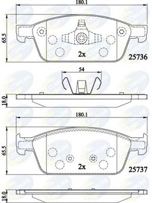 COMLINE cbp02196 -  Колодки тормозные дисковые передние, комплект