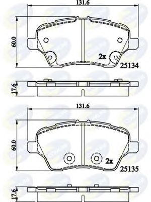 COMLINE cbp02197 -  Комплект тормозных колодок, дисковый тормоз