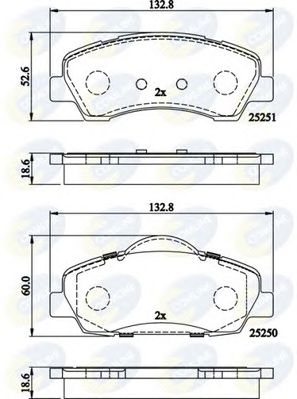 COMLINE cbp02199 -  Комплект тормозных колодок, дисковый тормоз