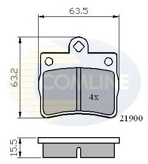 COMLINE cbp0220 -  Комплект тормозных колодок, дисковый тормоз