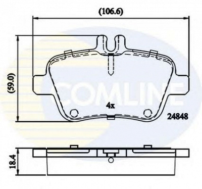 COMLINE cbp02209 -  КОЛОДКИ ЗАД MER W169 04-/W176 12-/W246/X156 1.8/2.