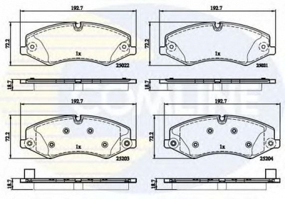 COMLINE cbp02210 -  Колодки тормозные дисковые передние, комплект