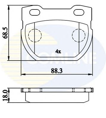 COMLINE cbp02215 -  Комплект тормозных колодок, дисковый тормоз