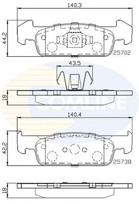 COMLINE cbp02223 -  Комплект тормозных колодок, дисковый тормоз