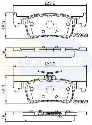 COMLINE cbp02233 -  Комплект тормозных колодок, дисковый тормоз