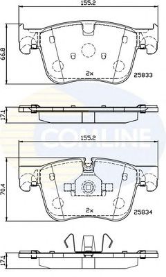 COMLINE cbp02236 -  Комплект тормозных колодок, дисковый тормоз