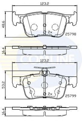 COMLINE cbp02243 -  Комплект тормозных колодок, дисковый тормоз