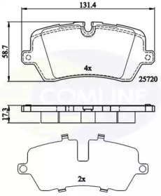 COMLINE cbp02256 -  Комплект тормозных колодок, дисковый тормоз