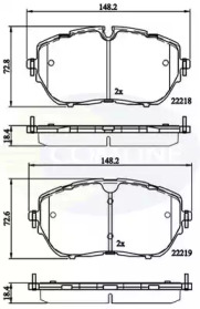 COMLINE cbp02260 -  Комплект тормозных колодок, дисковый тормоз