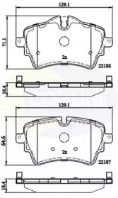 COMLINE cbp02261 -  Комплект тормозных колодок, дисковый тормоз