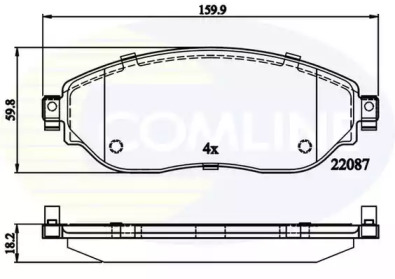 COMLINE cbp02285 -  Комплект тормозных колодок, дисковый тормоз