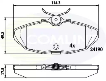 COMLINE cbp02289 -  Комплект тормозных колодок, дисковый тормоз