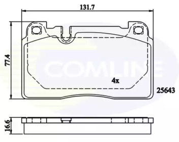 COMLINE cbp02302 -  Комплект тормозных колодок, дисковый тормоз
