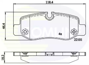 COMLINE cbp02315 -  Комплект тормозных колодок, дисковый тормоз