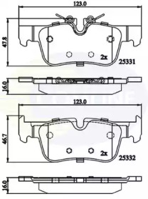 COMLINE cbp02318 -  Комплект тормозных колодок, дисковый тормоз
