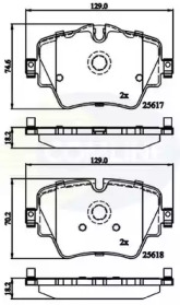 COMLINE cbp02319 -  Комплект тормозных колодок, дисковый тормоз