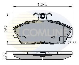 COMLINE cbp0232 -  Комплект тормозных колодок, дисковый тормоз