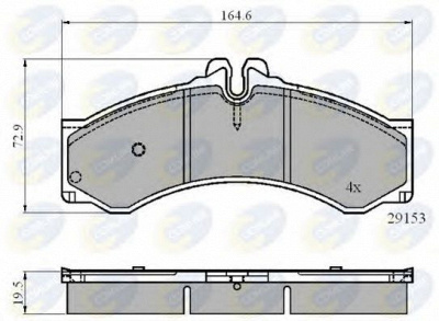 COMLINE cbp0271 -  Комплект тормозных колодок, дисковый тормоз