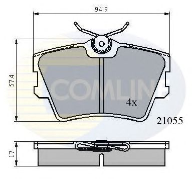 COMLINE cbp0272 -  Комплект тормозных колодок, дисковый тормоз