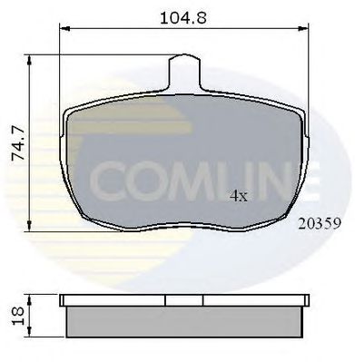 COMLINE cbp0319 -  Комплект тормозных колодок, дисковый тормоз