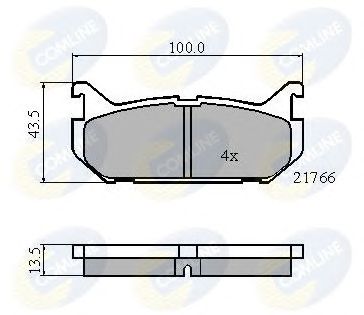 COMLINE cbp0327 -  Комплект тормозных колодок, дисковый тормоз