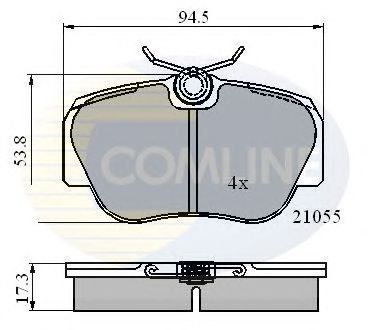 COMLINE cbp0328 -  Комплект тормозных колодок, дисковый тормоз