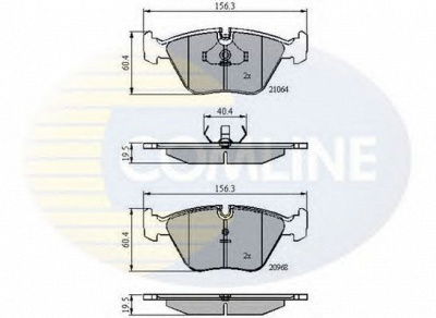 COMLINE cbp0358 -  Комплект тормозных колодок, дисковый тормоз