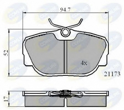 COMLINE cbp0361 -  Комплект тормозных колодок, дисковый тормоз