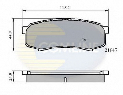 COMLINE cbp0404 -  Комплект тормозных колодок, дисковый тормоз