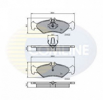 COMLINE cbp0453 -  Комплект тормозных колодок, дисковый тормоз