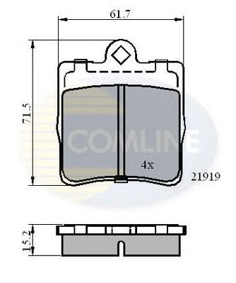 COMLINE cbp0454 -  Комплект тормозных колодок, дисковый тормоз