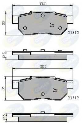 COMLINE cbp0460 -  Комплект тормозных колодок, дисковый тормоз