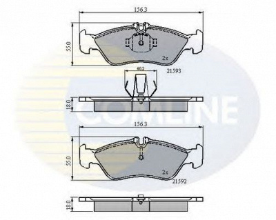 COMLINE cbp0478 -  Комплект тормозных колодок, дисковый тормоз