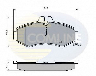 COMLINE cbp0480 -  Комплект тормозных колодок, дисковый тормоз