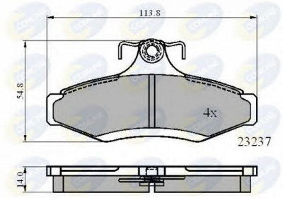 COMLINE cbp0495 -  Комплект тормозных колодок, дисковый тормоз