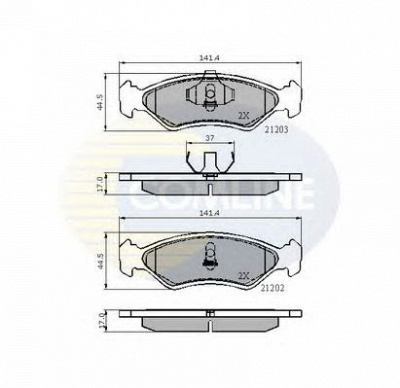 COMLINE cbp0502 -  Комплект тормозных колодок, дисковый тормоз
