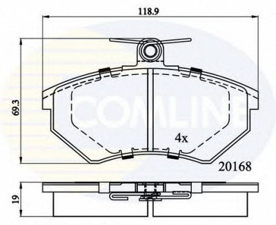 COMLINE cbp0511 -  Комплект тормозных колодок, дисковый тормоз