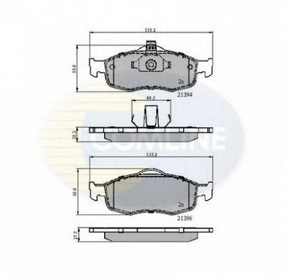 COMLINE cbp0514 -  Комплект тормозных колодок, дисковый тормоз