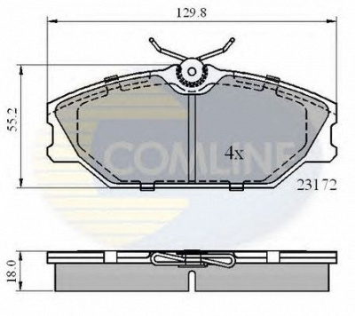 COMLINE cbp0526 -  Комплект тормозных колодок, дисковый тормоз