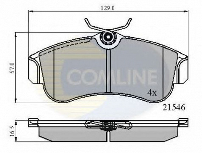 COMLINE cbp0566 -  Комплект тормозных колодок, дисковый тормоз