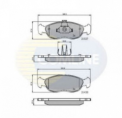 COMLINE cbp0570 -  Комплект тормозных колодок, дисковый тормоз