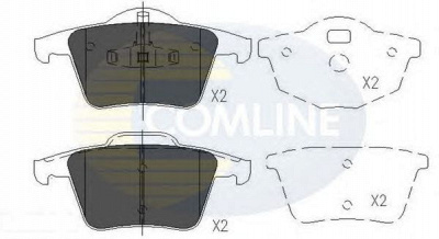 COMLINE cbp06027 -  Комплект тормозных колодок, дисковый тормоз