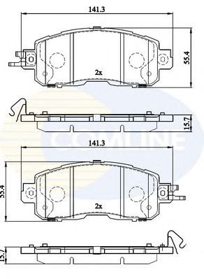 COMLINE cbp06030 -  Комплект тормозных колодок, дисковый тормоз