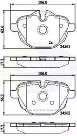 COMLINE cbp06092 -  Комплект тормозных колодок, дисковый тормоз