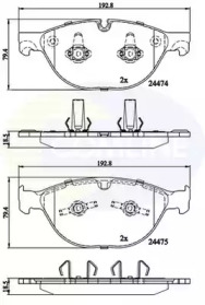 COMLINE cbp06093 -  Комплект тормозных колодок, дисковый тормоз