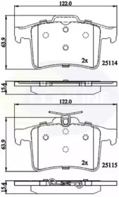 COMLINE cbp06095 -  Комплект тормозных колодок, дисковый тормоз