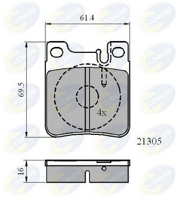 COMLINE cbp0702 -  Комплект тормозных колодок, дисковый тормоз