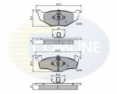 COMLINE cbp0706 -  Комплект тормозных колодок, дисковый тормоз