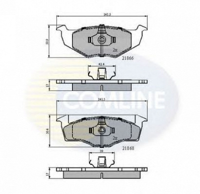COMLINE cbp0707 -  Комплект тормозных колодок, дисковый тормоз