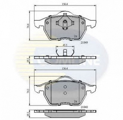 COMLINE cbp0715 -  Комплект тормозных колодок, дисковый тормоз